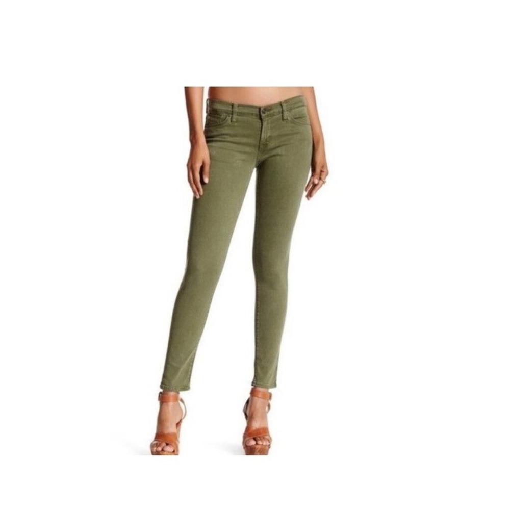 Hudson Jeans Womens Krista Ankle‎ Super Skinny Ankle in Olive Green Size 26